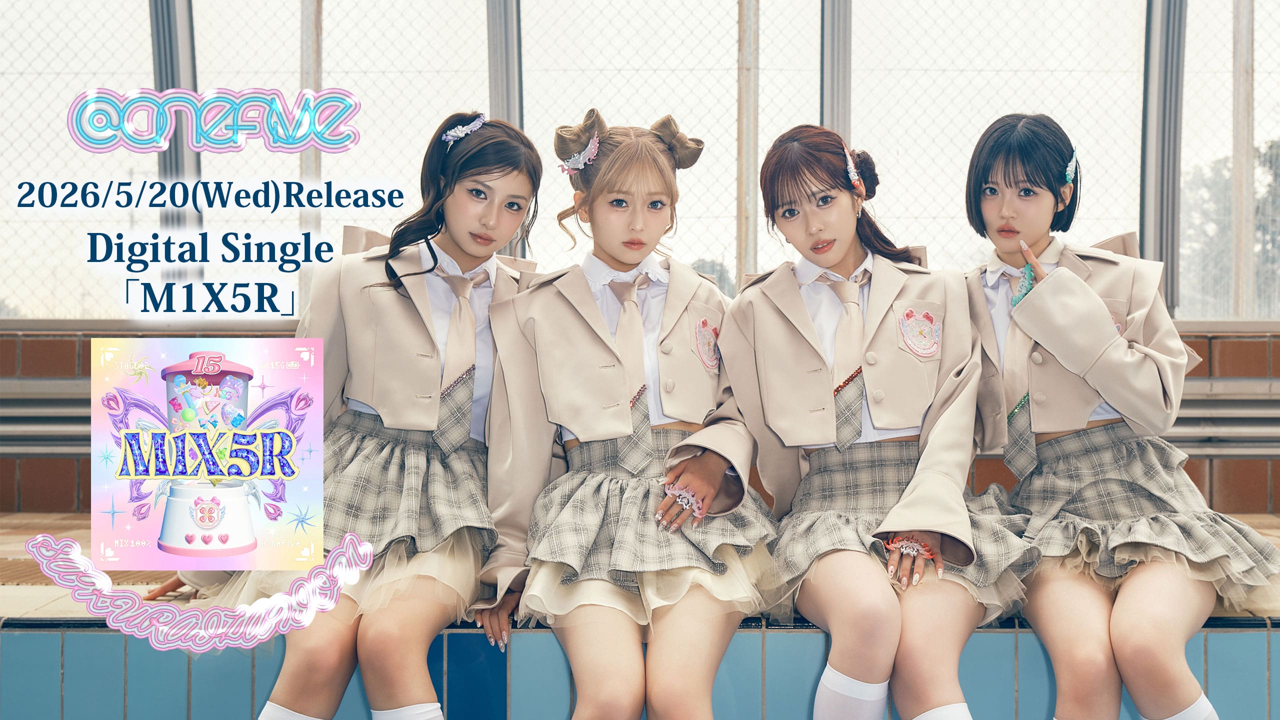 @onefive(ワンファイブ) 2026/5/20(Web) Release Digital single「M1X5R」banner